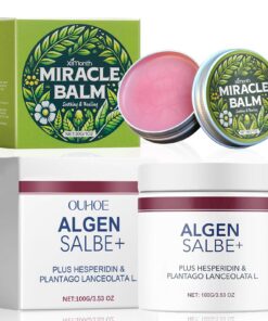 100g Aktive Algensalbe gegen Besenreiser + 30g Miracle Balm, Natürliche Inhaltsstoffe für Rücken, Hände & Füße – Entspan