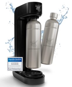 Infinity Wassersprudler CO₂-sparend – mit 2x 1,25L langlebigen Edelstahlflaschen – für Umwälbegeisterte