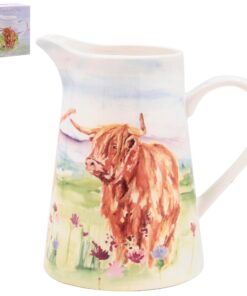 Jennifer Rose Gallery Feines Porzellan Milch- und Sahnekännchen, rustikaler Tierdruck, Krug für Tee, Kaffee und Frühstü
