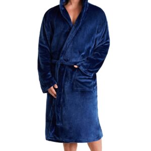 CityComfort Herren Morgenmantel warm und kuschelig OEKO-TEX STANDARD 100 CityComfort Herren Fleece Robe mit Kapuze Super