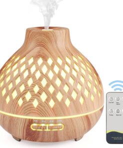 Czemo Aroma Diffuser 400ml Ultraschall Luftbefeuchter mit Fernbedienung und LED für Yoga, Büro und Schlafzimmer