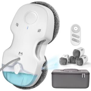 HUTT C65 Fensterputzroboter für Innen- und Außenfenster mit Sprühfunktion und Automatischer Reinigung 10x Lappen Koffer