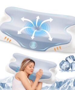 Orthopädisches Memory Foam Kissen für Antischnarch, nachts Besser Schlafen, Nackenschmerzen lindern - Ergonomisch für Se