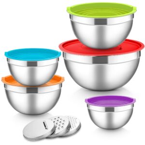 Herogo Rührschüssel 5er Set Bunt für Kochen und Servieren im Spülbeckenfest komplett