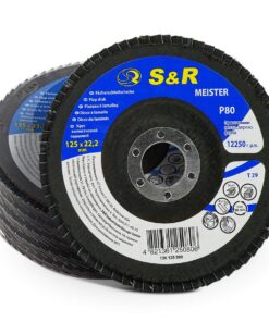 S&R Fächerschleifscheiben-Set 5-teilig für Winkel- und Vollschleifer - ideal für Holz- und Metallschleifung -,sizeof 125