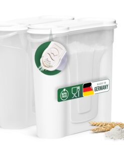Novaliv Küchen Organizer Schüttdosen 2er SET - 2,4 Liter Vorratsdose zum Streuen - Für Meal-Prep-Boxen und Dose mit Deck