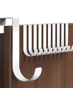 Edelstahl Menz Türhaken 10er Set Weiß - stabil für J-Form-Garderobe, hohe Tragkraft, einzelweise einsetzbar