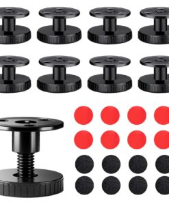 Verstellbare Möbelfüße Schwarz für Schränke und Tische 27-40mm Höhe | Anti-Kratz-Pad Möbelfüße Schwarz 27-40mm Hochstel