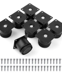 8 Stück Verstellbare Möbelfüße Schwarz, ideal für Schränke und Tische, 8er Set mit 48 Schrauben