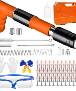 Manuelle Mini Nagelpistole aus Stahl für Betonwände Sellotape Nagelpistole 5 Gänge Einstellbar Bolzenschussgerät Nagelpi