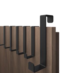 4smile Türhaken zum Einhängen - Platzsparend für Schwarze Kleiderhaken, robuste Türgarderobe mit hoher Tragkraft, flexib
