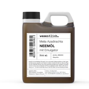 Neemöl mit Emulgator 5000ml - perfekt für Hautpflege und Haarbetreuung der gesamten Familie im Hausgebrauch.