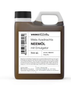 Neemöl mit Emulgator 5000ml - perfekt für Hautpflege und Haarbetreuung der gesamten Familie im Hausgebrauch.