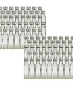 hocz Maraska Glasflaschen Set 100x 100ml mit Schraubdeckel Silber für eigenes Öl