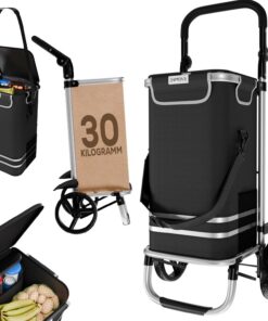 24MOVE® Einkaufstrolley Vehlo 55L mit Kühlfach, klappbar 3in1 bis 30kg Tragkraft