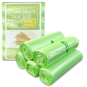 Diompirux Kompostierbare Biomüllbeutel 100 Stück x 20 Liter, für Küche und Restmüll, besonders reißfest und wasserdicht,