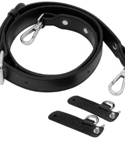 Neylissia Schultergurt für Longchamp Tasche Damen Schwarz L | Längenverstellbar | Kein Loicher | Leder Ersatz-Kit | Qual
