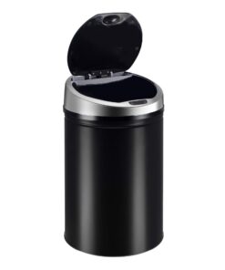 Ribelli 30 Liter Abfalleimer - Automatisches Öffnen und Schließen - LED-Funktionsanzeige (schwarz) Ribelli Edelstahl 3