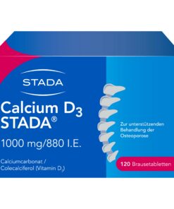 Calcium D3 STADA 1000 mg / 880 I.E. für Osteoporose - Unterstützung durch Brausetabletten - 120 Stück