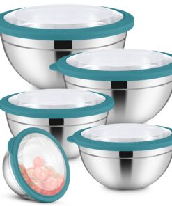 Herogo Rührschüssel 5er Set, Edelstahl, Blau Herogo Rührschüssel 5er Set, Backen und Servieren, Blau Herogo Rührschü