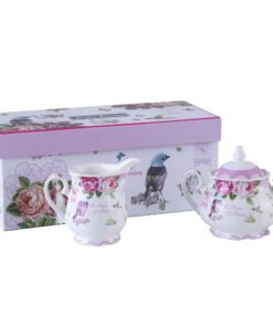 London Boutique Porzellan-Teekannen Set, Shabby-Chic-Stil, Vintage-Blumenmuster, als Geschenk ideals für Teeliebhaber un