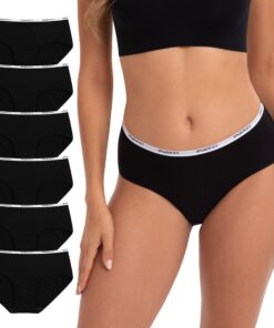 INNERSY Baumwolle Unterhosen Damen Hipster Bequemlichkeit 6er Pack | INNERSY Unterhosen Damen Baumwolle Slips OEKO-TEX