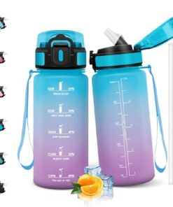 HoneyHolly Trinkflasche 500ML Auslaufsicher BPA-Frei mit Strohhalm