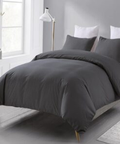 Bettwäsche Mikrofaser Anthrazit 200x200 - Bügelfrei und Weich Bettwäsche Sets Mikrofaser Anthrazit 200x200cm, Bügelfrei