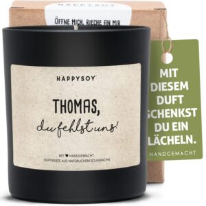Personalisierte Trauer-Duftkerze - Mit Name des Verstorbenen - Für Beerdigung und Trost - Zeichen der Anteilnahme und Er