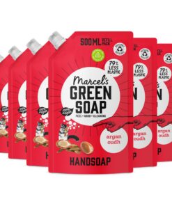 Marcel's Green Soap Flüssigseife - 100% Umweltfreundlich & Vegan - 6er-Pack 500 ml - Argan & Oudh