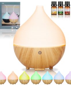 Aroma Diffuser mit 160ML Flüssigkeitskapazität für Zuhause und Büro mit 7 LED Farben und Automatischer Auslösung bei Was
