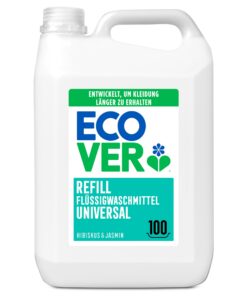 Ecover Waschmittel Universal Hibiskus & Jasmin (5L/100 Waschladungen), Pflegendes Vollwaschmittel für Erhalt und Schutz