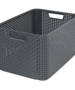 Curver 03616-308-00 anthrazit Aufbewahrungsbox für Modeutpiler in der Schreinerei mit 30 Lkapazität