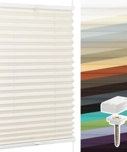 SchattenFreude Plissiertextilie für Fenster & Tür - Zum Anschrauben in der Glasleiste - Lichtdurchlässig