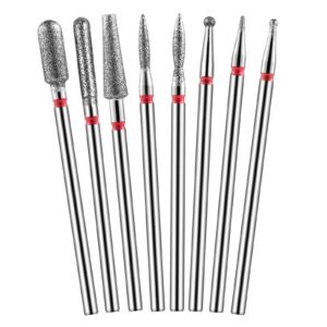 Nagelfräser Aufsätze Bits - Diameter 3/32 Zoll für Gelnägel und Nagelfräser | Diamantfräserbits | 8 Stück Nagel Reiniger