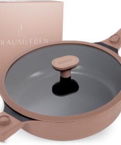 Bratpfanne 28 cm mit Antihaftbeschichtung für Induktion & ofenfest | PFOA-frei | abnehmbare Griffen & hoher Rand | beste