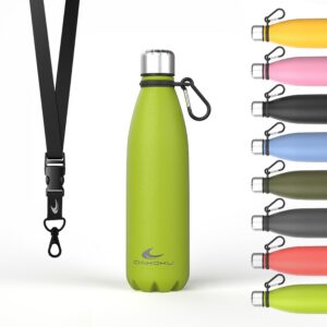 Daikoku luftdichter thermische Wasserflasche BPA frei 500ML Fluorgrün für Sport und Outdoor