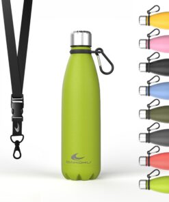 Daikoku luftdichter thermische Wasserflasche BPA frei 500ML Fluorgrün für Sport und Outdoor