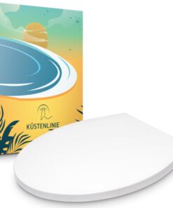 Küstenlinie® Toilettendeckel Antibakterielluniversal - WC Sitz Optimale Montage Antibakteriell | Küstenlinie® Absenkaut