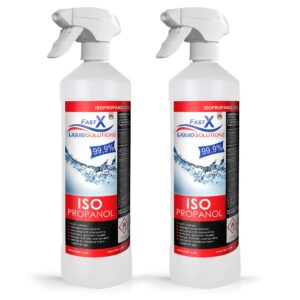 Isopropanol 99,9% Reiniger in Sprühflasche - Hochprozentiger IPA Reinigungsalkohol für Haushalt & Elektronik -Made in Ge