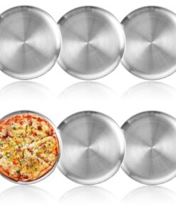 WOPPLXY 30 cm Edelstahl Pizza Backblech für réalisierbare Pizzen im Ofen, Spülmaschinenfest & leicht reinigen | WOPPLXY