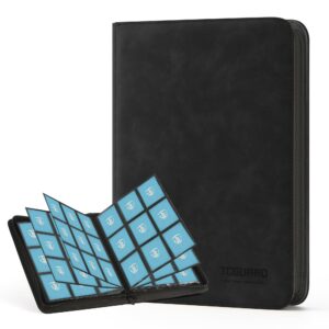 TCGUARD Sammelkarten Album Schwarz für MTG, Yugioh und Sportkarten mit Reißverschluss Binder und Platz für 540 Karten