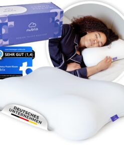 Nubila® Orthopädisches Nackenstützkissen für Beste Schlafqualität | Hochwertiges Kissen zur Erleichterung von Nackenschm