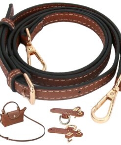 TEHEO Schulterriemen Leder für Longchamp, Kompatibel mit Braunem Longchamp Schulterriemen, Verstellbare Gurte für Longch