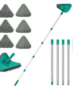JEHONN Bodenwischer Wischmopp mit Langem Griff 200CM für Hausaufputsch und Raumreinigung (Grün) JEHONN Wand Mop 3-In-1