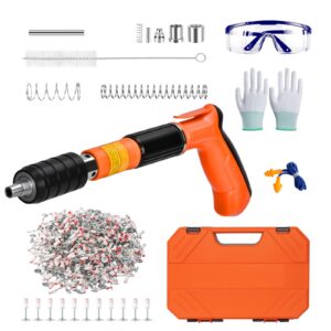 Yavinane Manuelle Nagelpistole mit 180 Stück runden Nägeln für Innendekoration und Stromkreisinstallation (Orange) | Ya