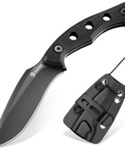 NedFoss SQUIRREL 7.5CM Halsmesser für Outdoor-Aufgaben mit Verstellbarer Gurtclip und G10 Griff