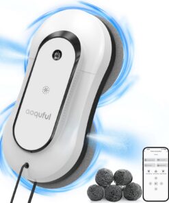 AOQUFUL intelligenter Fensterputzroboter für Innen- und Außenfenster und Glas mit Dual-Wasserspray und Fernbedienung