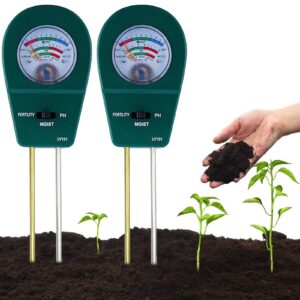 Stück Boden-PH-Messgerät 3-in-1, Bodenfeuchtigkeitsmesser für Garten, geeignet für Pflanzen und Gartenarbeit