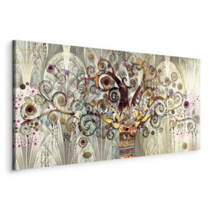 Murando - Wandbilder XXL Gustav Klimt Baum des Lebens 80x40 cm - Grande Deko für Wohnzimmer & Schlafzimmer - Abstrakte M
